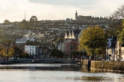 View of the city from the river