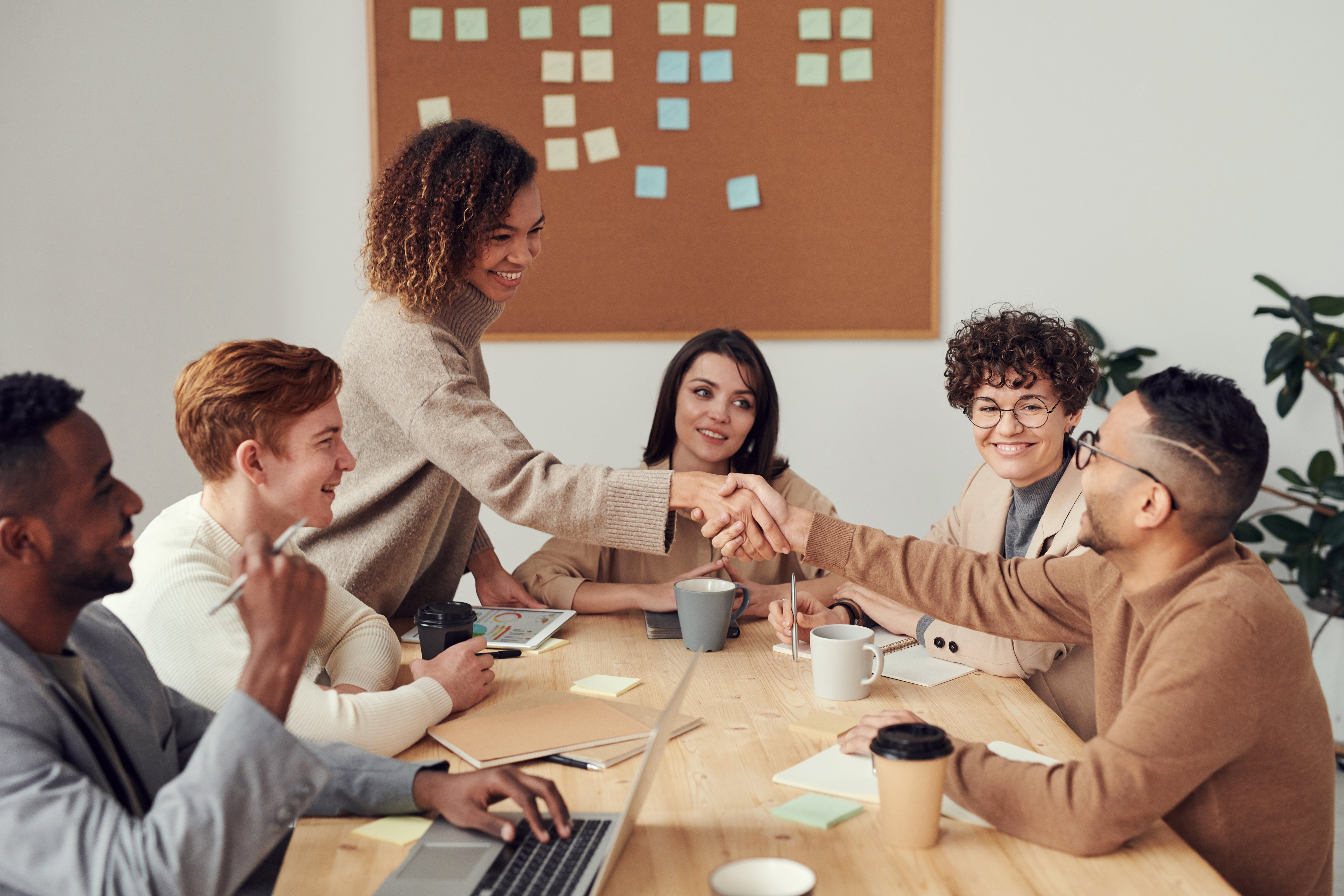 Team at work in a Dublin office where professional internships take place